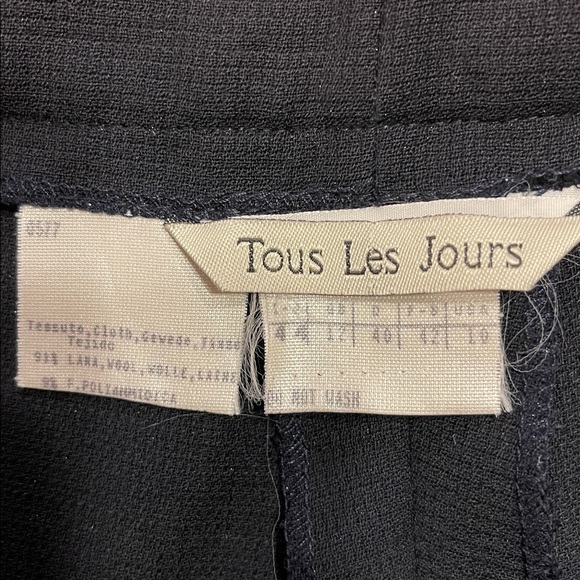 Vintage Wool High Rise Tailored Trousers – Navy Black Micro Check (US 6) - Picture 8 of 10